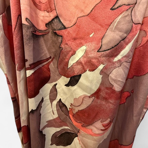 Stars Above Satin Slip Dress XL | Abstract Print Racerback Nightgown Loungewear - Picture 4 of 6